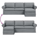 SOFA Svijetlo siva 245 x 138 x 80 cm tkanina | shoptok.hr
