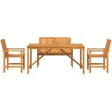  Vrtni set za objed 4 pcs Smeđa Čvrsto drvo akacije | shoptok.hr