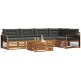  Set vanjskih sofa 6 kom. Prirodna i antracit | shoptok.hr