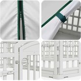  Ograda za Pse s 6 Panoa Bijela 122 x 106 x 79 cm Plastika | Shoptok.si