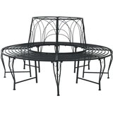  Klupa pod drvetom 8-Broj sjedala Ø 160 x 89 cm Čelik Crna Cijene