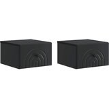  Noćni ormarić za montažu na zid 2 pcs Crna 33 x 34,5 x 20 cm | shoptok.hr