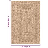  Rug "ZIZUR" Bež 100x200 cm Juta videz Notranje in zunanje | Shoptok.si