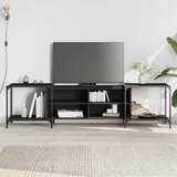 TV ormarić crni 203 x 37 x 50 cm od konstruiranog drva | shoptok.hr