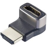 SpeaKa Professional SP-11302012 HDMI adapter [1x muški konektor HDMI - 1x ženski konektor HDMI] crna, srebrna UHD 8K @ 60 Hz, UHD 4K @ 120 Hz 90° kutno prema gore Cijene