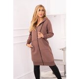 Kesi Long insulated sweatshirt with mocha hood Cijene