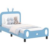  Otroški posteljni okvir z vznožjem Modra 90 x 190 cm PU, (5000104809) | Shoptok.si