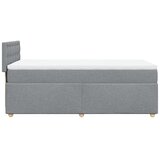  Okvir kreveta s oprugama i madrac svjetlosivi 90x200cm tkanina | shoptok.hr