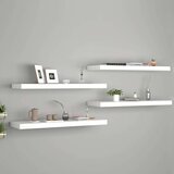 vidaXL plutajuće zidne police 4 kom bijele 80 x 23,5 x 3,8 cm MDF Cijene