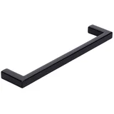 Pohištveni ročaj (Vrsta pohištvenega ročaja: Obešalnik, Do x Š: 136 x 8 mm, Črne barve, Jeklo)