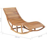  Ležaljka za ljuljanje s jastukom od masivne tikovine | shoptok.hr