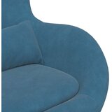 Jaja Stolica s Pufom with Footstool Plava Baršun | shoptok.hr