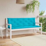 Jastuci za vrtnu klupu 2 kom tirkizni 150x50x7 cm od tkanine | shoptok.hr