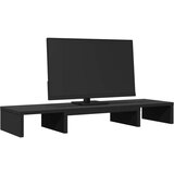  Stalak za monitor podesivi crni 80 x 24 x 10 5 cm drveni | shoptok.hr