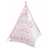 Tipi indijanski šator - bijeli sa šarenim sovicama | shoptok.hr