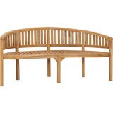 vidaXL Klop v obliki banane 180 cm trdna tikovina Cene