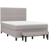  Box spring s madracem svjetlosivi 140x200 cm od tkanine | shoptok.hr