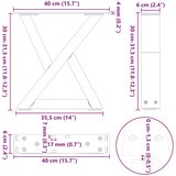  Noge za klub stolić 2 kom Crne 40 x (30-31,3) cm Čelik | shoptok.hr