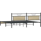  Metalni okvir kreveta bez madraca boja hrasta sonome 193x201 cm | Eponuda.ba