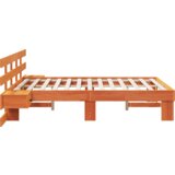  Konstrukcija postelje Rjava 140 x 190 cm Masivno borovo les, (5000126815) | Shoptok.si