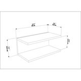 Hanah home Noćni stočić Ramira, 45x19.6x23.8 cm, Prljavo bijeli | Eponuda.ba