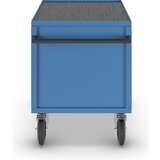 eurokraft pro montažni voziček, nosilnost 500 kg, 1 omara, 4 predali, svetlo moder ral 5012 | Shoptok.si