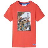 vidaXL Otroška majica s kratkimi rokavi svetlo rdeča 104 | Shoptok.si
