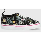 Vans Otroške teniske TD Authentic Elastic FLRL BLACK črna barva | Shoptok.si