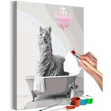  Slika za samostalno slikanje - Lama in the Bathtub 40x60 Cijene