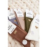 Aura.via Women's Thick Socks with Bear Dark Green | shoptok.hr