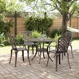  5-dijelni vrtni blagovaonski set brončani lijevani aluminij | shoptok.hr