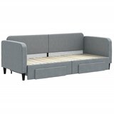  Dnevni krevet na razvlačenje svjetlosivi 80 x 200 cm od tkanine | shoptok.hr