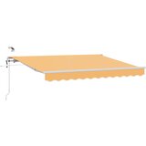 vidaXL Retraktilna tenda Peščena 450 × 350 cm Poliester in kovina, (5000252899) | Shoptok.si