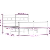 vidaXL Posteljni okvir brez vzmetnice hrast 140x200 cm inženirski les | Shoptok.si