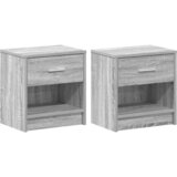  Noćni ormarići 2 kom s ladicama sivi Sonoma 39x28x41 cm | shoptok.hr