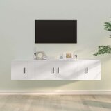 vidaXL Komplet TV omaric 3-delni bel inženirski les | Shoptok.si
