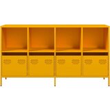 vidaXL Komoda gorčično rumena 135x39x73,5 cm hladno valjano jeklo | Shoptok.si