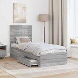  Krevetna konstrukcija Sivi Sonoma i srebrna 70 x 190 cm | shoptok.hr