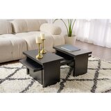 Hanah home stočić za dnevnu sobu sanctuary - wood black wood black coffee table | Eponuda.com