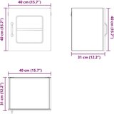  Zidni kuhinjski ormarić s policom Betonski sivi 40 x 31 x 40 cm | shoptok.hr