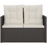  Vrtna klupa s jastucima crna 105 cm od poliratana | shoptok.hr