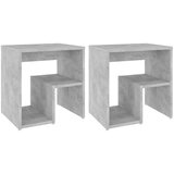  Noćni ormarići 2 kom siva boja betona 40x30x40 cm od iverice | shoptok.hr