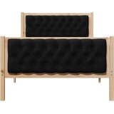  Konstrukcija postelje Črna 100 x 200 cm Masivno borovo les, (5000084397) | Shoptok.si