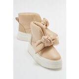 LuviShoes ANDERS Women's Beige Bow Sports Boots Cene