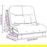  Futon na razvlačenje s madracem smeđi 90 x 206 x 11 cm borovina | shoptok.hr