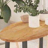 vidaXL Mizna plošča svetlo rjava 80x40x2 cm trdna hrastovina ovalna Cene