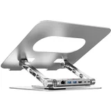 Adjustable laptop stand + USB-C HDMI hub D1109B01 PD 100W
