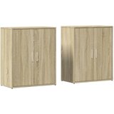  Komoda 2 kom sonoma hrast 60 x 31 x 70 cm od konstruiranog drva | shoptok.hr