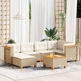 vidaXL 7-dijelni set vrtnih sofa od poliratana s jastucima bež | shoptok.hr