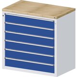 ANKE omarica za pult za izdajo materiala in orodja, 6 predalov 150 mm, siva | Shoptok.si